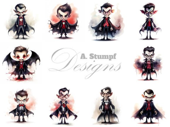 Download Funny Vampire Clipart Halloween Art Set - Funny Collection