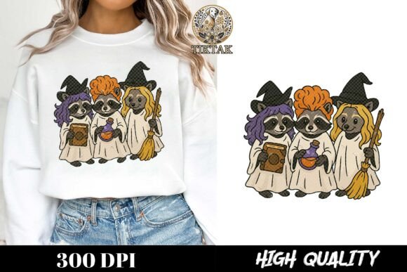 Download Raccoon Witch Sisters Halloween Funny - Funny Collection