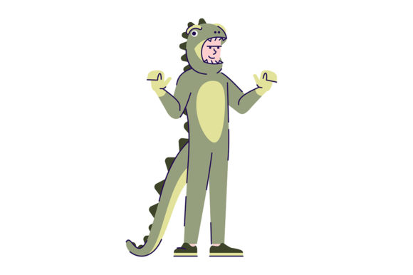 Download Man Dressed in Dinosaur Costume - Dinosaur costume Collection