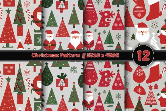 Download Christmas Pattern 12 Page - Premium Resources
