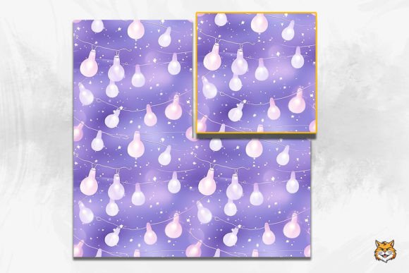 Download Pastel Christmas Lights Seamless Pattern - Premium Bundle
