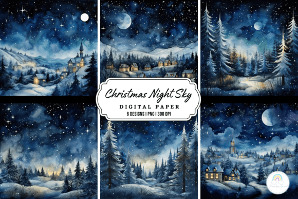 Download Christmas Night Sky Background - Night sky background Collection