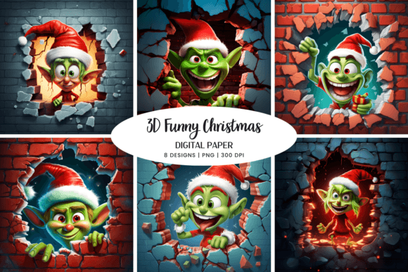Download 3D Funny Christmas Background Bundle 2 - Funny Collection