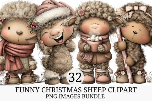 Download Funny Christmas Sheep Clipart - Funny Collection